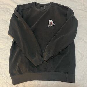 Black Sweater with Diet Coke Ghost Embroidery
